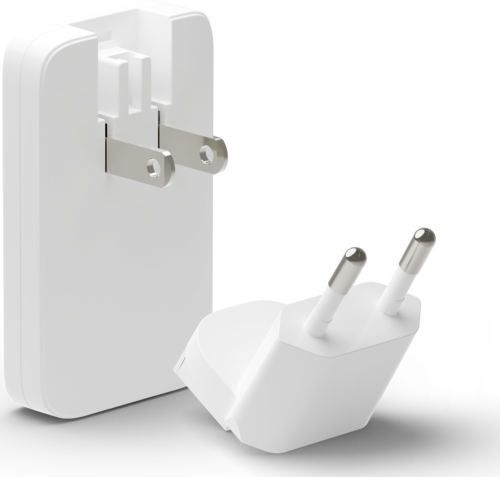 Dbramante re-charge Pro - EU/US Slim Charger - USB-C 20W+USB-A 18W - Wit