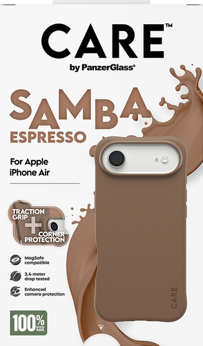 CARE by Panzerglass Fashionable Case Samba w. Magsafe - Espresso - iPhone Air