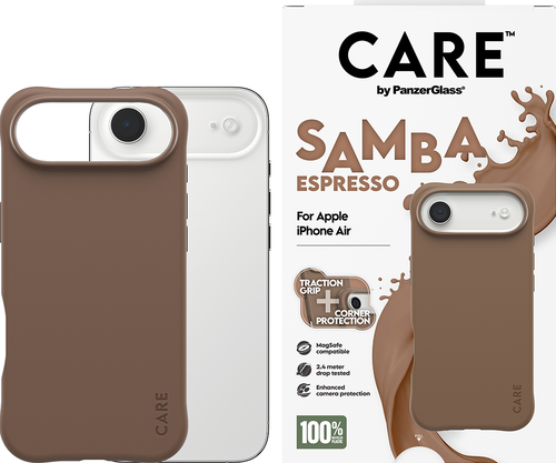 CARE by Panzerglass Fashionable Case Samba w. Magsafe - Espresso - iPhone Air