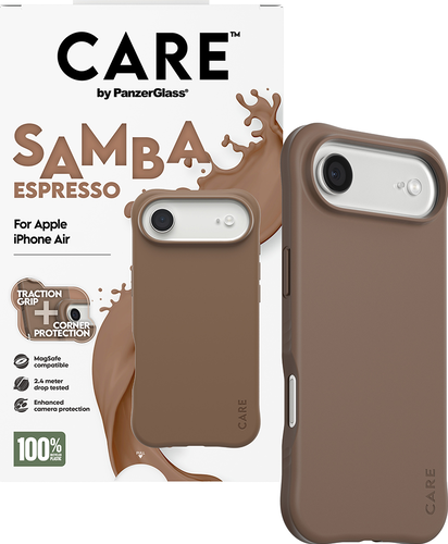 CARE by Panzerglass Fashionable Case Samba w. Magsafe - Espresso - iPhone Air