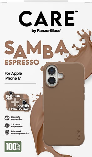 CARE by Panzerglass Fashionable Case Samba w. Magsafe - Espresso - iPhone 17