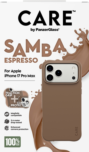 CARE by Panzerglass Fashionable Samba w. Magsafe - Espresso - iPhone 17 Pro Max