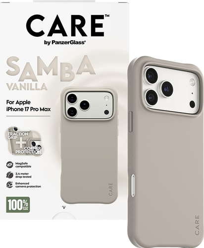 CARE by Panzerglass Fashionable Samba w. Magsafe - Vanilla - iPhone 17 Pro Max