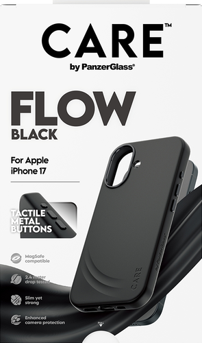 CARE by Panzerglass Feature FLOW Case w. Magsafe - Zwart - iPhone 17
