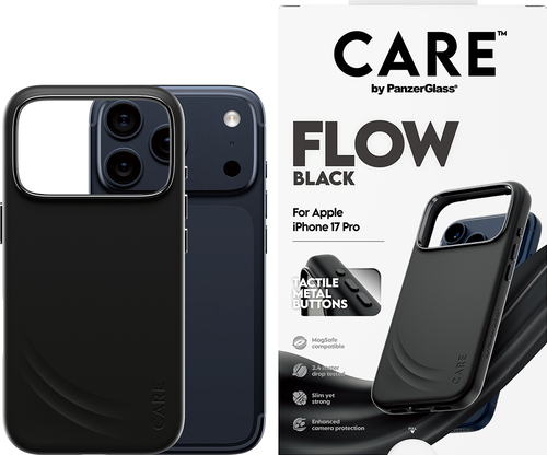 CARE by Panzerglass Feature FLOW Case w. Magsafe - Zwart - iPhone 17 Pro