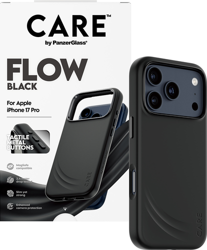 CARE by Panzerglass Feature FLOW Case w. Magsafe - Zwart - iPhone 17 Pro