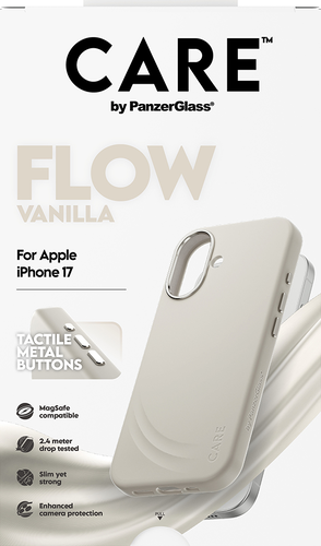 CARE by Panzerglass Feature FLOW Case w. Magsafe - Vanilla - iPhone 17