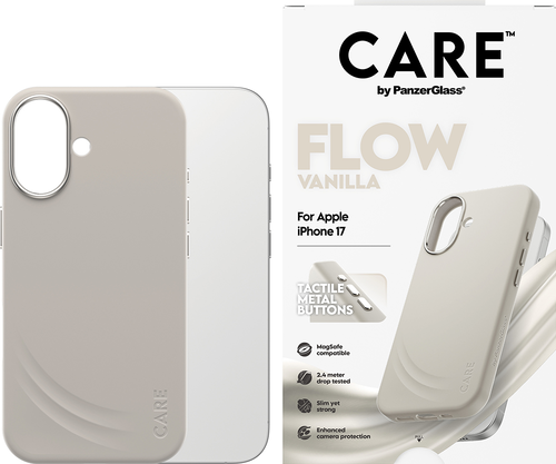 CARE by Panzerglass Feature FLOW Case w. Magsafe - Vanilla - iPhone 17