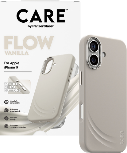 CARE by Panzerglass Feature FLOW Case w. Magsafe - Vanilla - iPhone 17