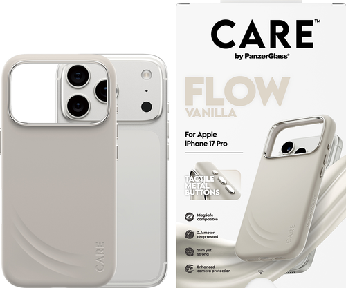 CARE by Panzerglass Feature FLOW Case w. Magsafe - Vanilla - iPhone 17 Pro