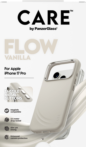 CARE by Panzerglass Feature FLOW Case w. Magsafe - Vanilla - iPhone 17 Pro
