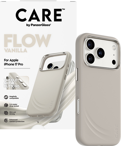 CARE by Panzerglass Feature FLOW Case w. Magsafe - Vanilla - iPhone 17 Pro