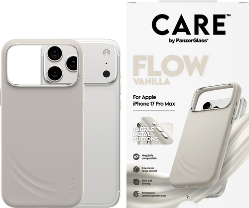 CARE by Panzerglass Feature FLOW Case w. Magsafe - Vanilla - iPhone 17 Pro Max