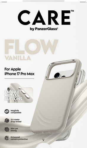 CARE by Panzerglass Feature FLOW Case w. Magsafe - Vanilla - iPhone 17 Pro Max