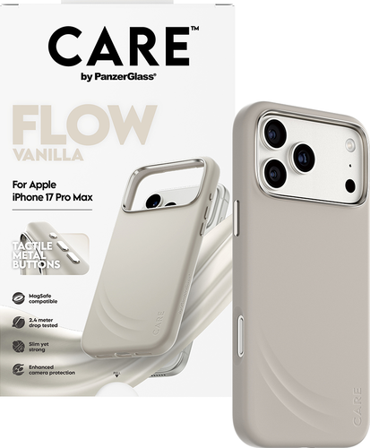 CARE by Panzerglass Feature FLOW Case w. Magsafe - Vanilla - iPhone 17 Pro Max