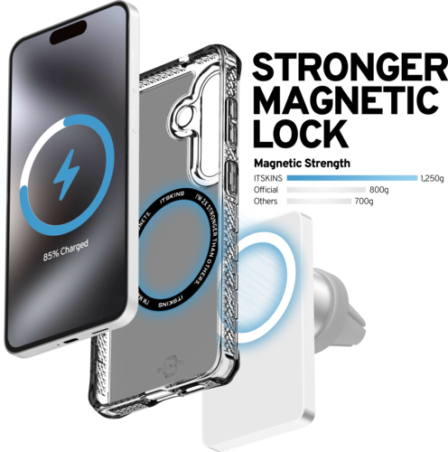 ITSkins Hybrid R Vapor with Magsafe - Smoke - voor Samsung Galaxy S26