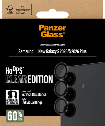 PanzerGlass Hoops Camera Lens Protector - Transparant - Samsung Galaxy S26/S26+