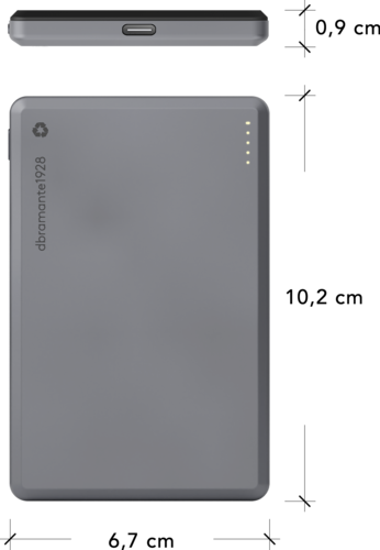 Dbramante re-charge - Power Bank 5K Wireless v2 - Grijs