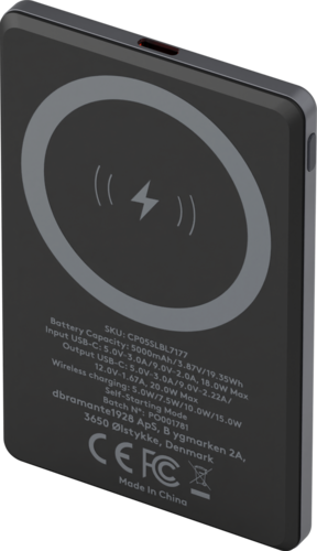 Dbramante re-charge - Power Bank 5K Wireless v2 - Grijs