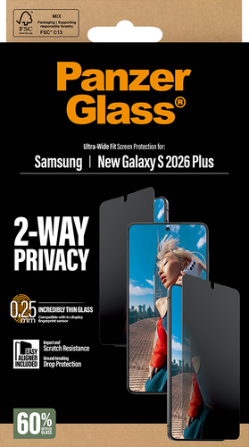 PanzerGlass 2-Way Privacy Screen Protector - Clear - Samsung Galaxy S26+