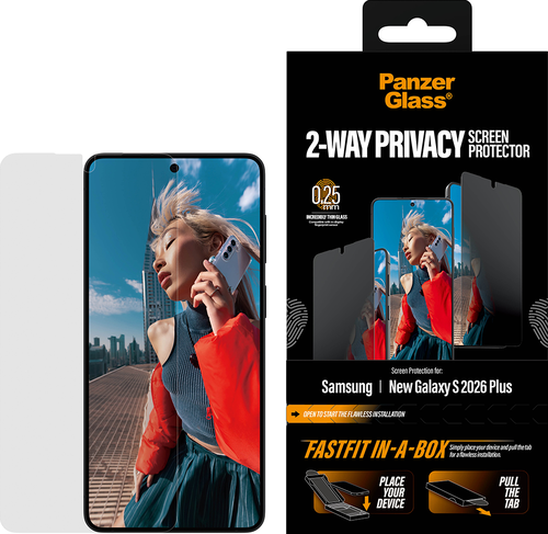 PanzerGlass Privacy Screen Protector FF in-a-box - Clear - Samsung Galaxy S26+