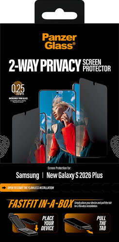 PanzerGlass Privacy Screen Protector FF in-a-box - Clear - Samsung Galaxy S26+