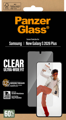 PanzerGlass Screen Protector Ultra-Wide Fit - Clear - Samsung Galaxy S26+