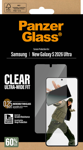 PanzerGlass Screen Protector Ultra-Wide Fit - Clear - Samsung Galaxy S26 Ultra