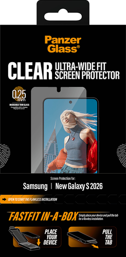 PanzerGlass Screen Protector UWF Fastfit in-a-box - Clear - Samsung Galaxy S26