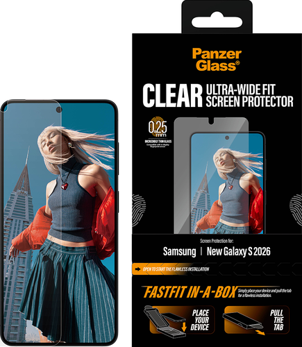 PanzerGlass Screen Protector UWF Fastfit in-a-box - Clear - Samsung Galaxy S26