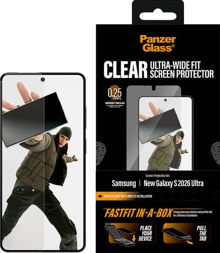PanzerGlass Screen Protector UWF FF in-a-box - Clear - Samsung Galaxy S26 Ultra