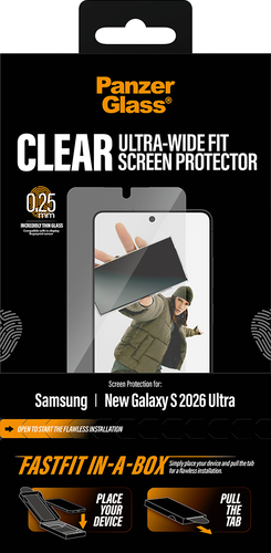 PanzerGlass Screen Protector UWF FF in-a-box - Clear - Samsung Galaxy S26 Ultra