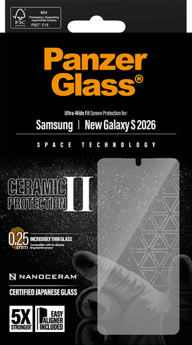 PanzerGlass Ceramic Screen Protector UWF - Clear - Samsung Galaxy S26