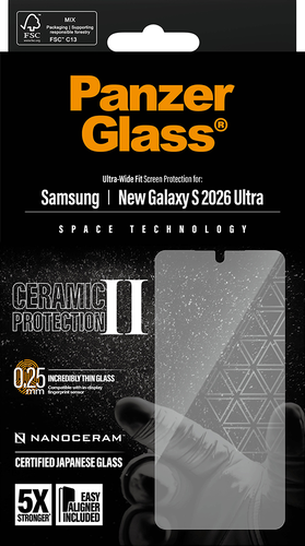 PanzerGlass Ceramic Screen Protector UWF - Clear - Samsung Galaxy S26 Ultra