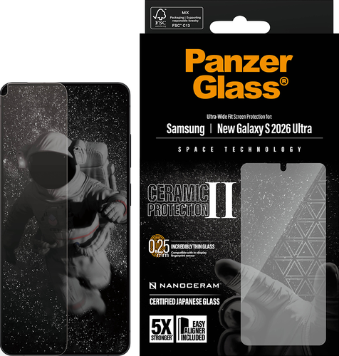 PanzerGlass Ceramic Screen Protector UWF - Clear - Samsung Galaxy S26 Ultra