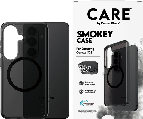 CARE by Panzerglass Urban Explorer Case w. noir Qi -Smokey- Samsung Galaxy S26