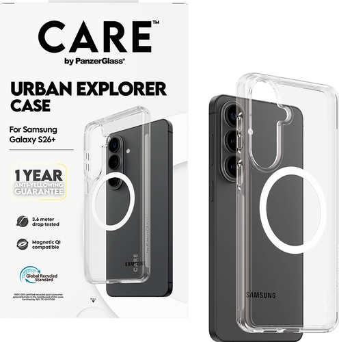 CARE by Panzerglass Urban Explorer Case w. blanc Qi -Clear- Samsung Galaxy S26+