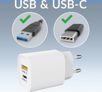 Mobilize Wall Charger USB-C + USB-A 25W with PD/PPS - Wit (BULK)