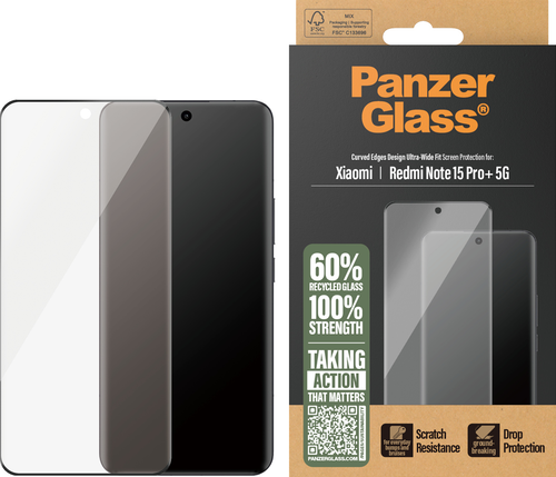 PanzerGlass Screen Protector Ultra-Wide Fit - Clear - Xiaomi Redmi Note 15 Pro+