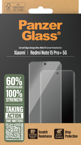 PanzerGlass Screen Protector Ultra-Wide Fit - Clear - Xiaomi Redmi Note 15 Pro+