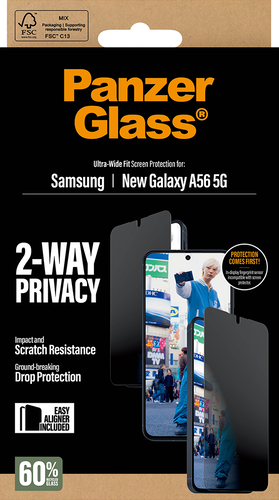 PanzerGlass Privacy Screen Protector UWF - Clear - Samsung Galaxy A57 5G