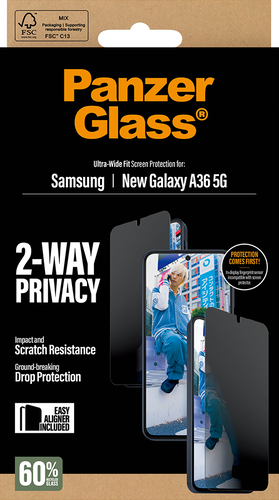 PanzerGlass Privacy Screen Protector UWF - Clear - Samsung Galaxy A37 5G