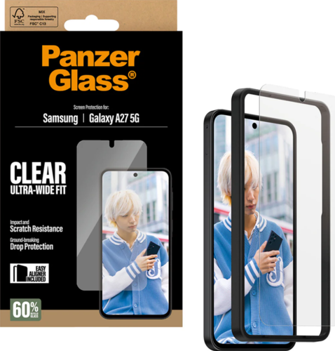 PanzerGlass Screen Protector Ultra-Wide Fit - Clear - Samsung Galaxy A27 5G