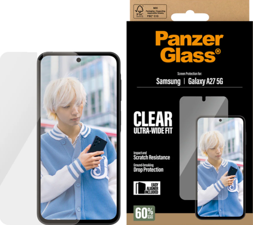PanzerGlass Screen Protector Ultra-Wide Fit - Clear - Samsung Galaxy A27 5G