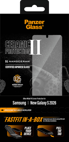PanzerGlass Ceramic Screen Pro UWF Fastfit in-a-box - Clear - Samsung Galaxy S26