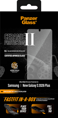 PanzerGlass Ceramic ScreenPro UWF Fastfit in-a-box - Clear - Samsung Galaxy S26+