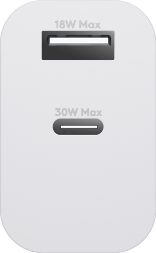 Dbramante - EU Thuislader - USB-C 30W+USB-A 18W - Wit