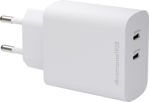Dbramante - EU Thuislader - 2x USB-C 45W - Wit