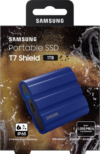 Samsung Portable SSD T7 Shield USB 3.2 Gen 2 1TB - Blue