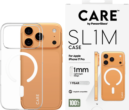 CARE by Panzerglass SL1M Case w. Magsafe - Transparent - iPhone 17 Pro